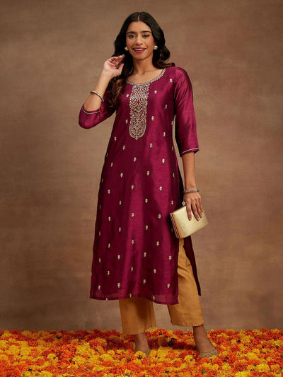 Purple Color Silk Jacquared Weaving Readymade Kurti (mother-daughter  Twinning)- Shreeva Collection Yf#23654 at Rs 2325.00 | Mumbai| ID:  2850794795062